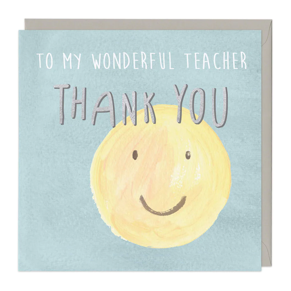Whistlefish - To My Wonderful Teacher Thank You Greetings Card