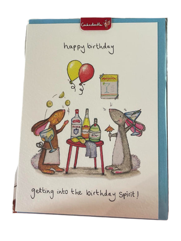 Cockadoodle - Birthday Spirits Greeting Card