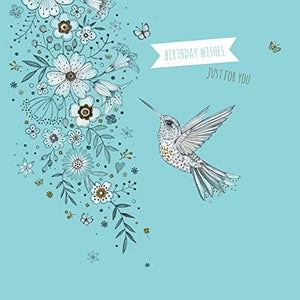 Feuille d'or Card Collection - Hummingbird Luxury Greetings Card