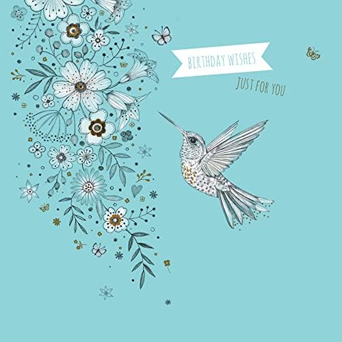 Feuille d'or Card Collection - Hummingbird Luxury Greetings Card