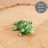Hand Blown Glass Crocodile With Google Eyes Ornament