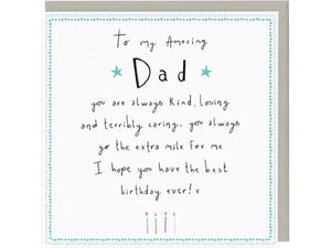 Whistlefish - To My Amazing Dad Birthday Greetings Card
