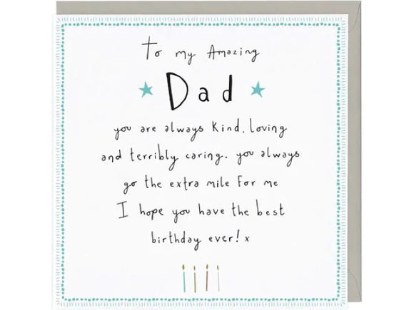 Whistlefish - To My Amazing Dad Birthday Greetings Card
