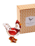 Hand Crafted Glass Rooster (Various Colours)