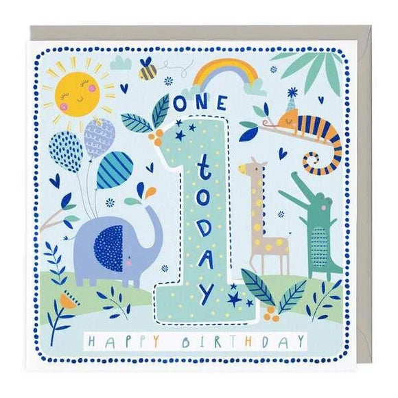 1 Today Happy Birthday Greetings Card