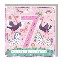 7 Today Safari Party Birthday Card Sajaroo Gifts