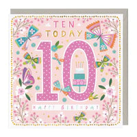 10 Today Butterflies Birthday Card Sajaroo Gifts