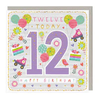12 Today Roller Party Birthday Card Sajaroo Gifts
