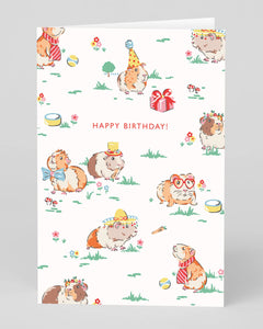 Guinea Pig Happy Birthday Greetings Card