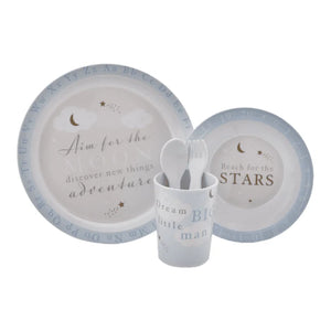 Bambino 5 Piece Melamine Dinner Set in Blue