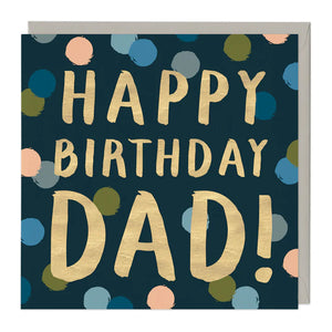 Colourful Spots Dad Birthday Card Sajaroo Gifts