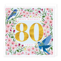 Bright and Beautiful 80 Today Birthday Card Sajaroo Gifts