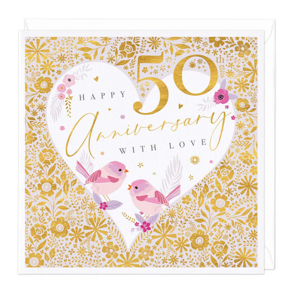 Happy 50th Anniversary With Love Greetings Card