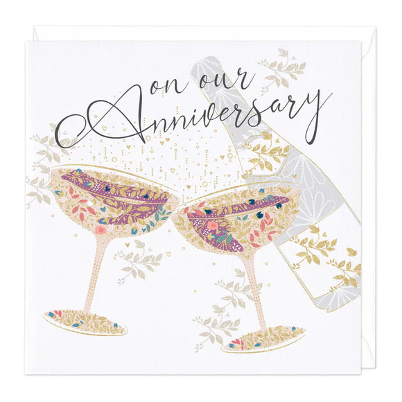 Whistlefish - On our Anniversary Greetings Card