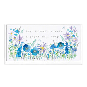 Only A Call Away Slim Just To Say Greetings Card