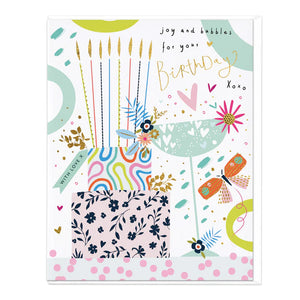 Joy and Bubbles Birthday Card Sajaroo Gifts