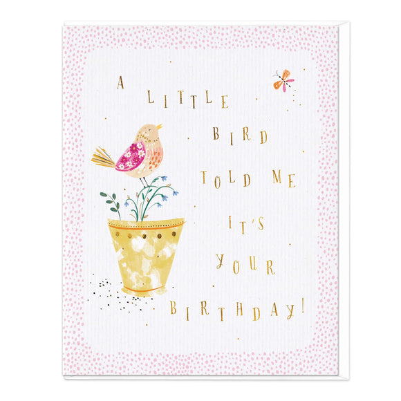 Whistlefish - A Little Bird Told Me It's Your Birthday Greetings Card