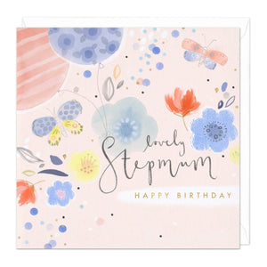 Whistlefish - Lovely Step Mum Happy Birthday Greetings Card