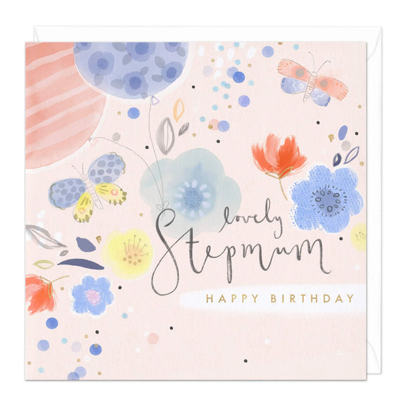 Whistlefish - Lovely Step Mum Happy Birthday Greetings Card