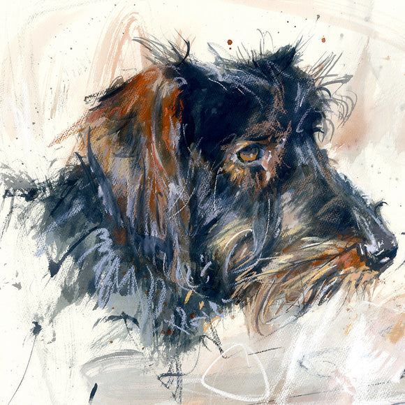 Whistlefish - Dachshund Art Greetings Card