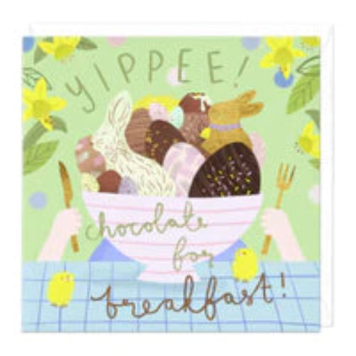 Chocolate For Breakfast Easter Card Sajaroo Gifts