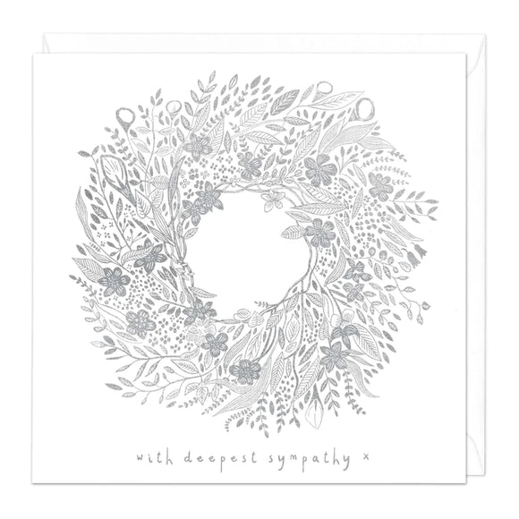 Deepest Sympathy Wreath Card Sajaroo Gifts