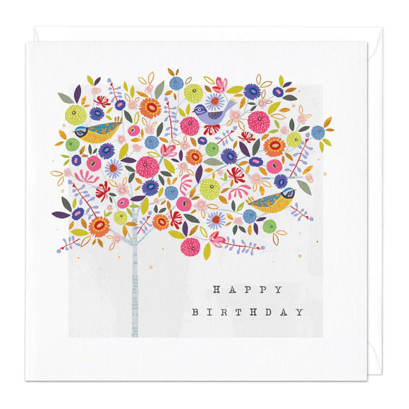 Bird Tree Birthday Card Sajaroo Gifts