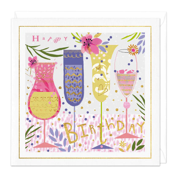 Tropical Cocktail Birthday Card Sajaroo Gifts