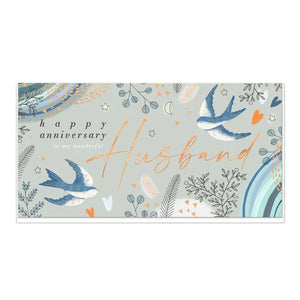 Bird Husband Anniversary Card Sajaroo Gifts