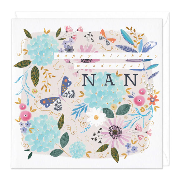 Butterfly Nan Birthday Card Sajaroo Gifts