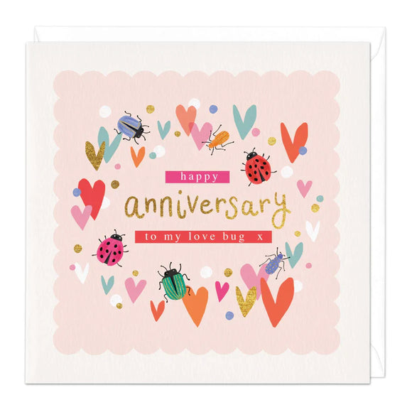 Love Bug Anniversary Card Sajaroo Gifts