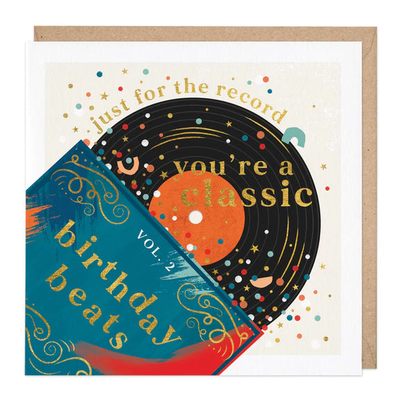 Classic Record Birthday Card Sajaroo Gifts