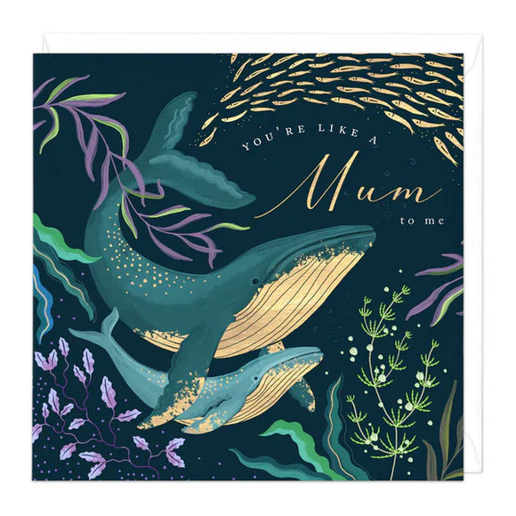 Whistlefish - You're Like A Mum To Me Whale Greetings Card