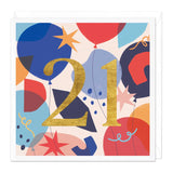 21st Balloons Birthday Card Sajaroo Gifts
