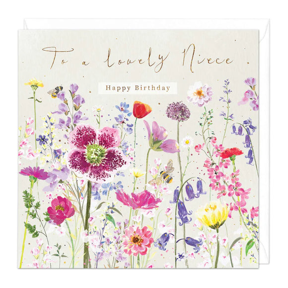Summer Garden Niece Birthday Card Sajaroo Gifts