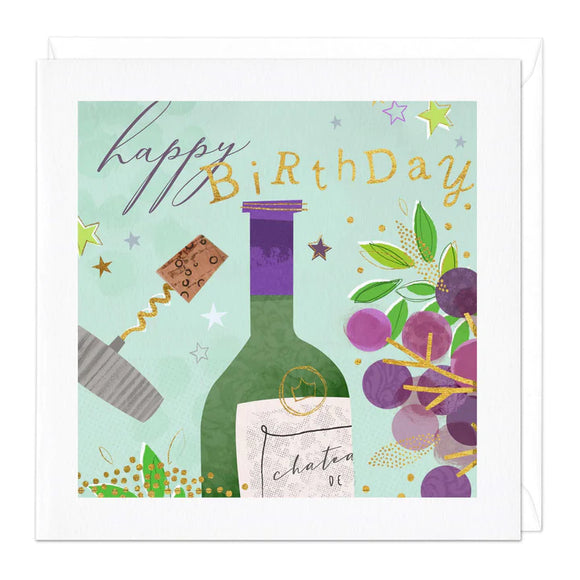 Corkscrew Wine Birthday Card Sajaroo Gifts