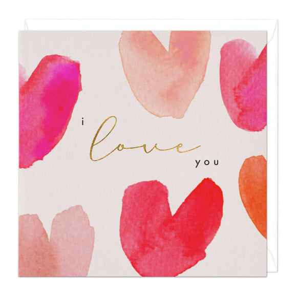 Heart Print I love you Card Sajaroo Gifts