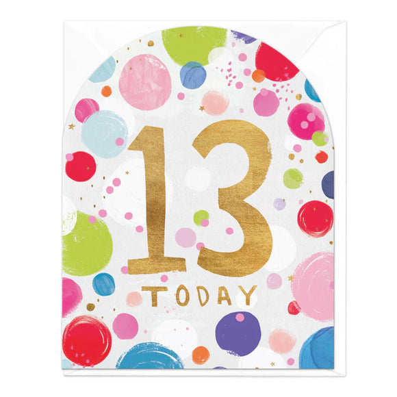 Whistlefish - Birthday Today Large Arch Greetings Card With Gold Foil