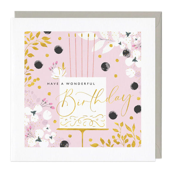 Elegant Cake Birthday Card Sajaroo Gifts