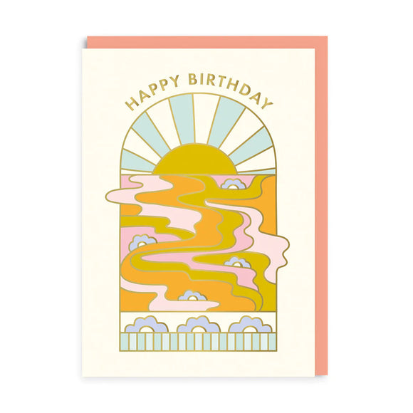 Sunrise Happy Birthday Greetings Card