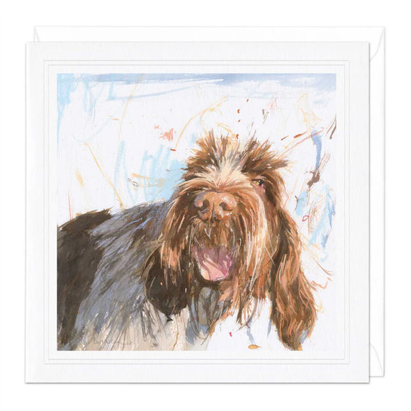 Spinone Art Greetings Card