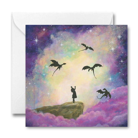 Little Dragon Caller Greeting Card Sajaroo Gifts