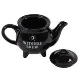 WITCHES BREW BLACK CERAMIC TEA POT