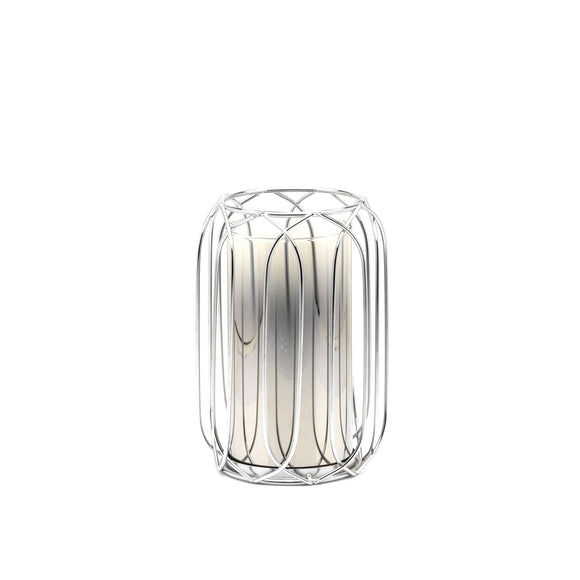 HESTIA SILVER OMBRE LANTERN 19.5 CM