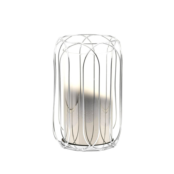HESTIA SILVER OMBRE LANTERN 26CM