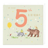 Whistlefish - Woodland Animals On Your (Age)  Birthday Greetings Card