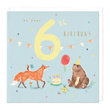 Whistlefish - Woodland Animals On Your (Age)  Birthday Greetings Card