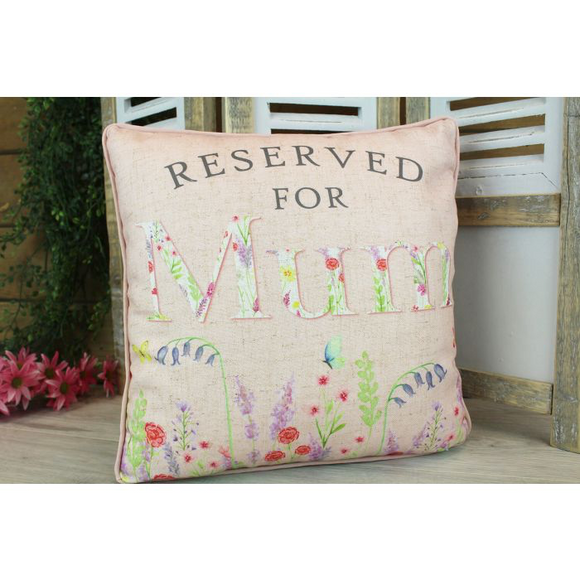 RESERVED FOR MUM MEADOW CUSHION PINK FLORAL FABRIC