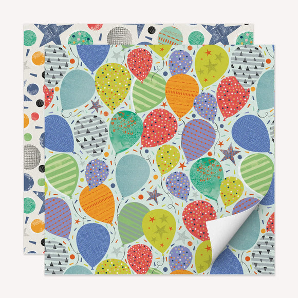 Balloons and Stars Wrapping Paper Sajaroo Gifts