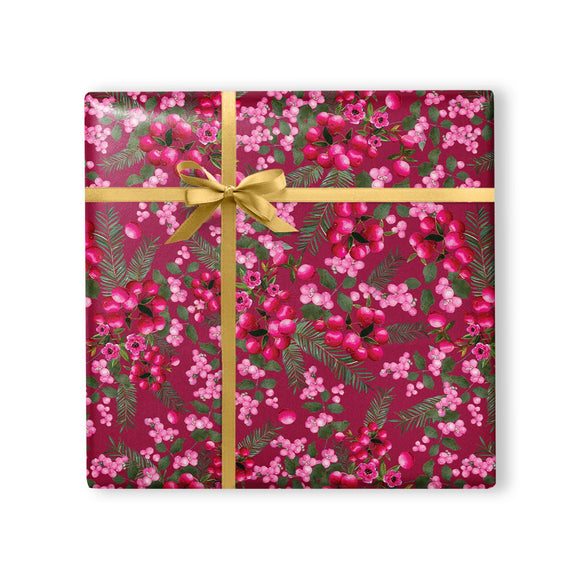 Dark Berry Pink Wrapping Paper Sajaroo Gifts